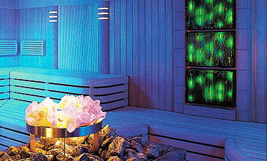 Lichtspiel in Sauna